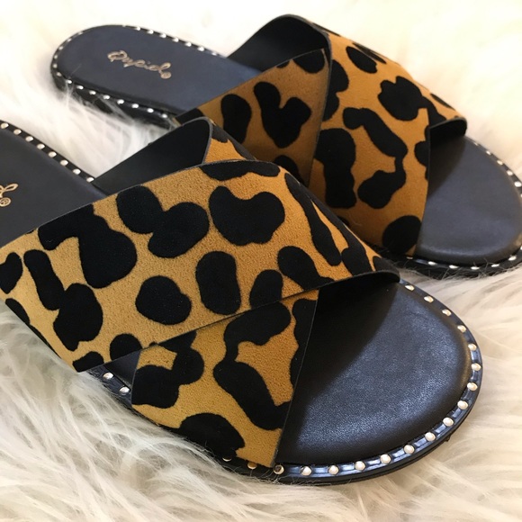 Qupid Leopard Bossy Sandals - Picture 11 of 16